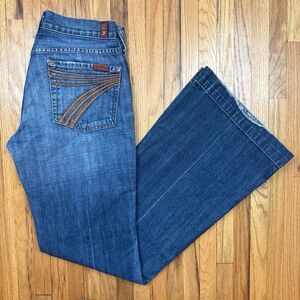 7-for-all-mankind Women's Blue and Navy Jeans